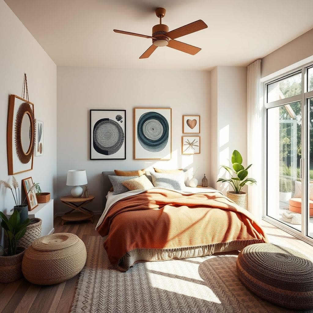 Modern Boho Bedroom design example 4