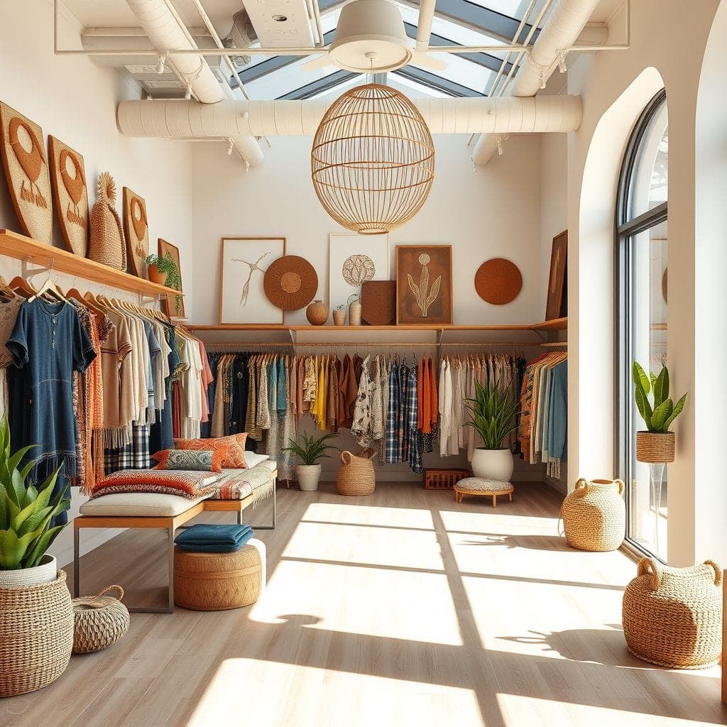 Modern Boho Clothing Store design example 1
