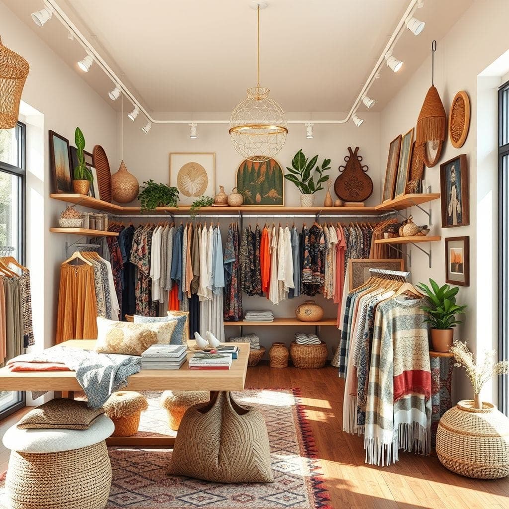 Modern Boho Clothing Store design example 3