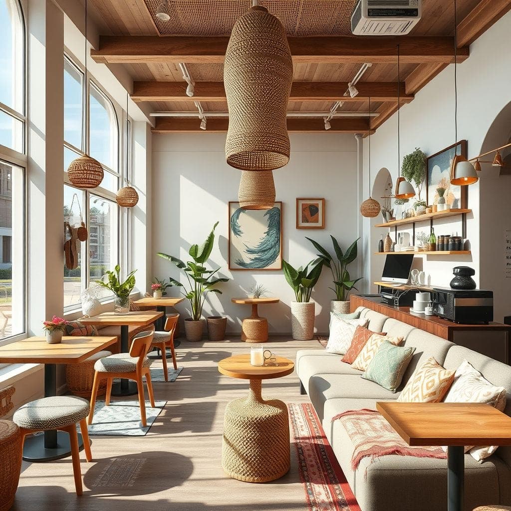 Modern Boho Coffee Shop design example 2