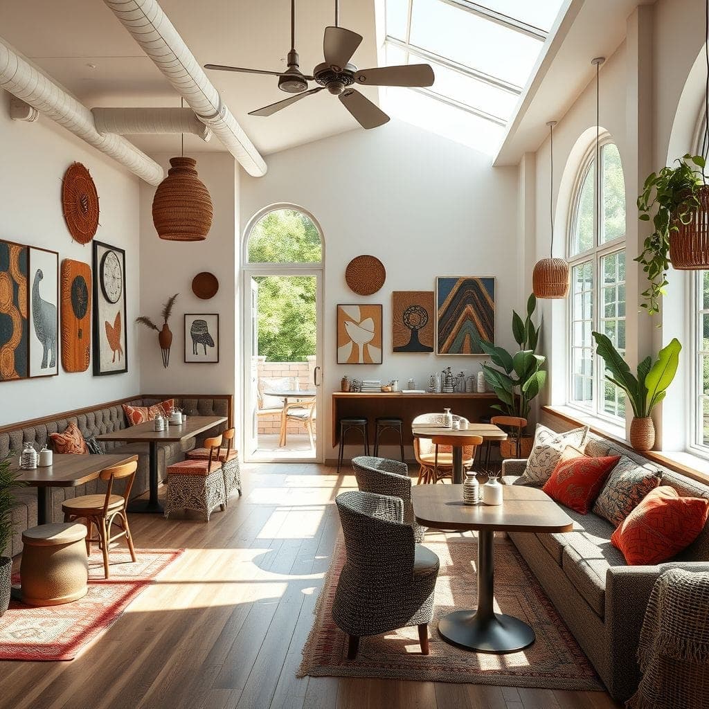 Modern Boho Coffee Shop design example 4