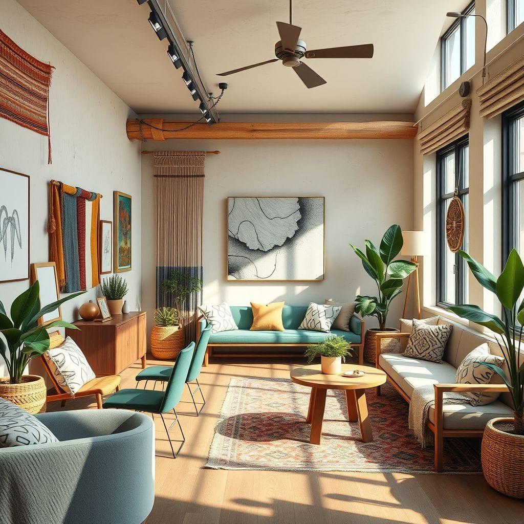 Modern Boho Coworking Space design example 1