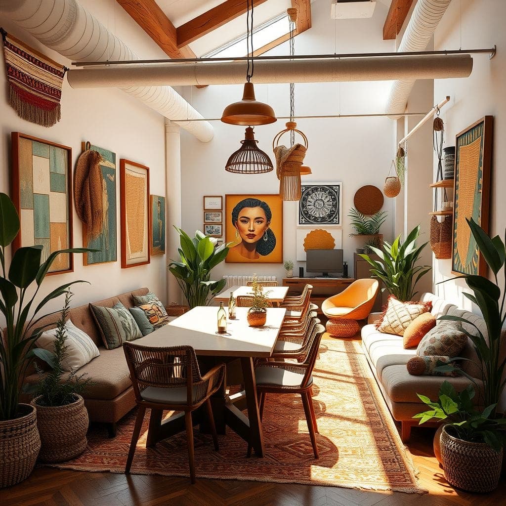 Modern Boho Coworking Space design example 3