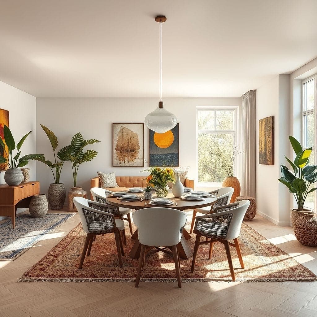 Modern Boho Dining Room design example 2