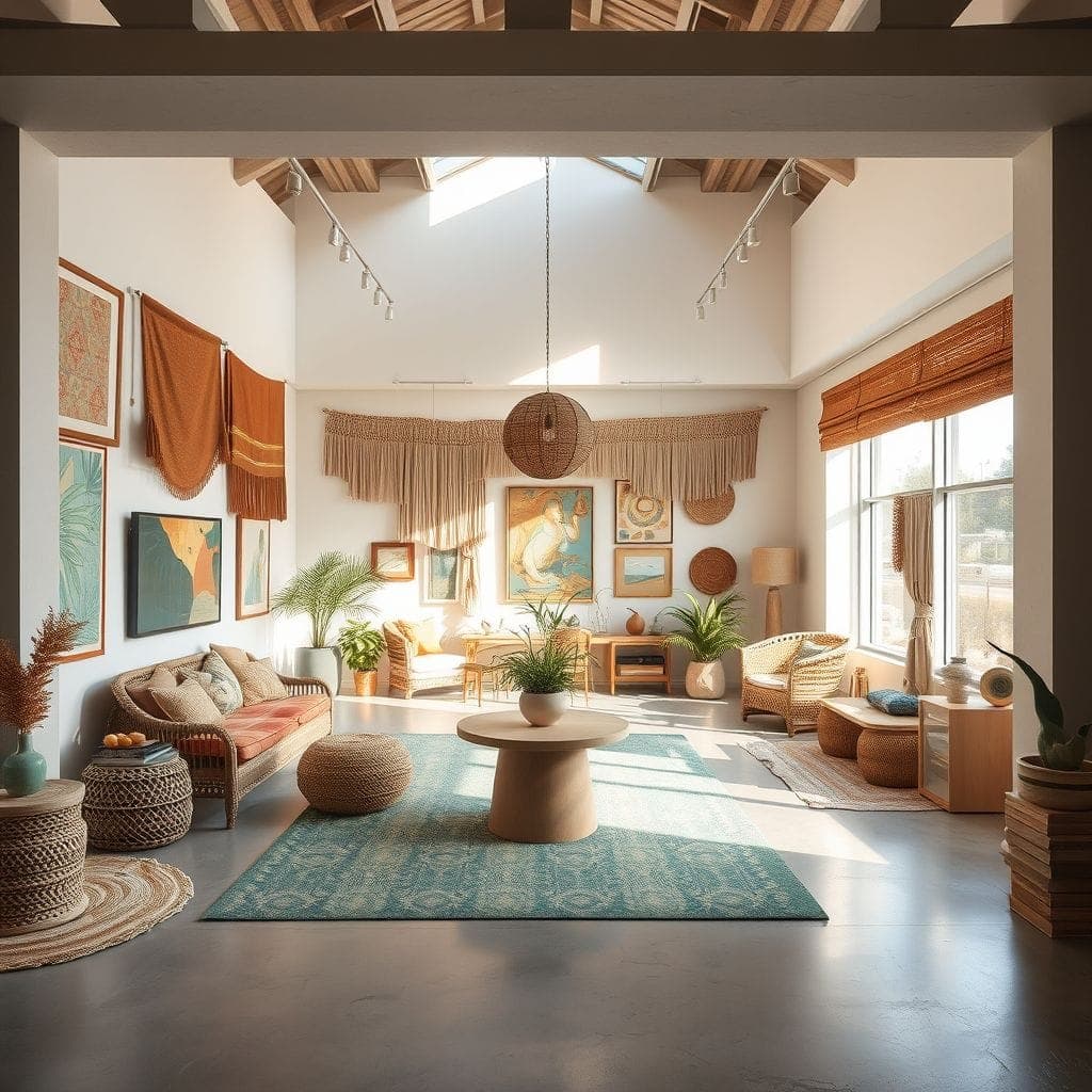 Modern Boho Exhibition Space design example 1