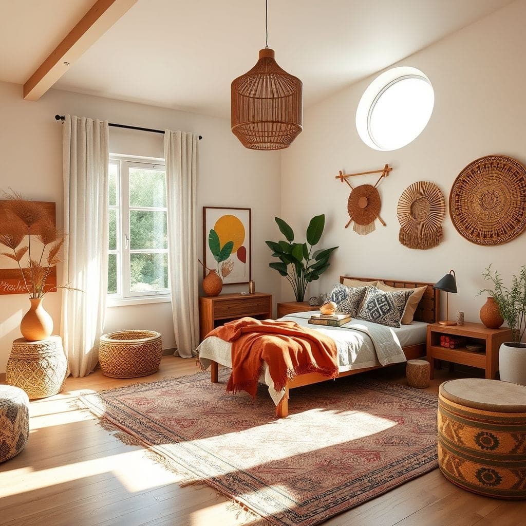 Modern Boho Guest Room design example 1