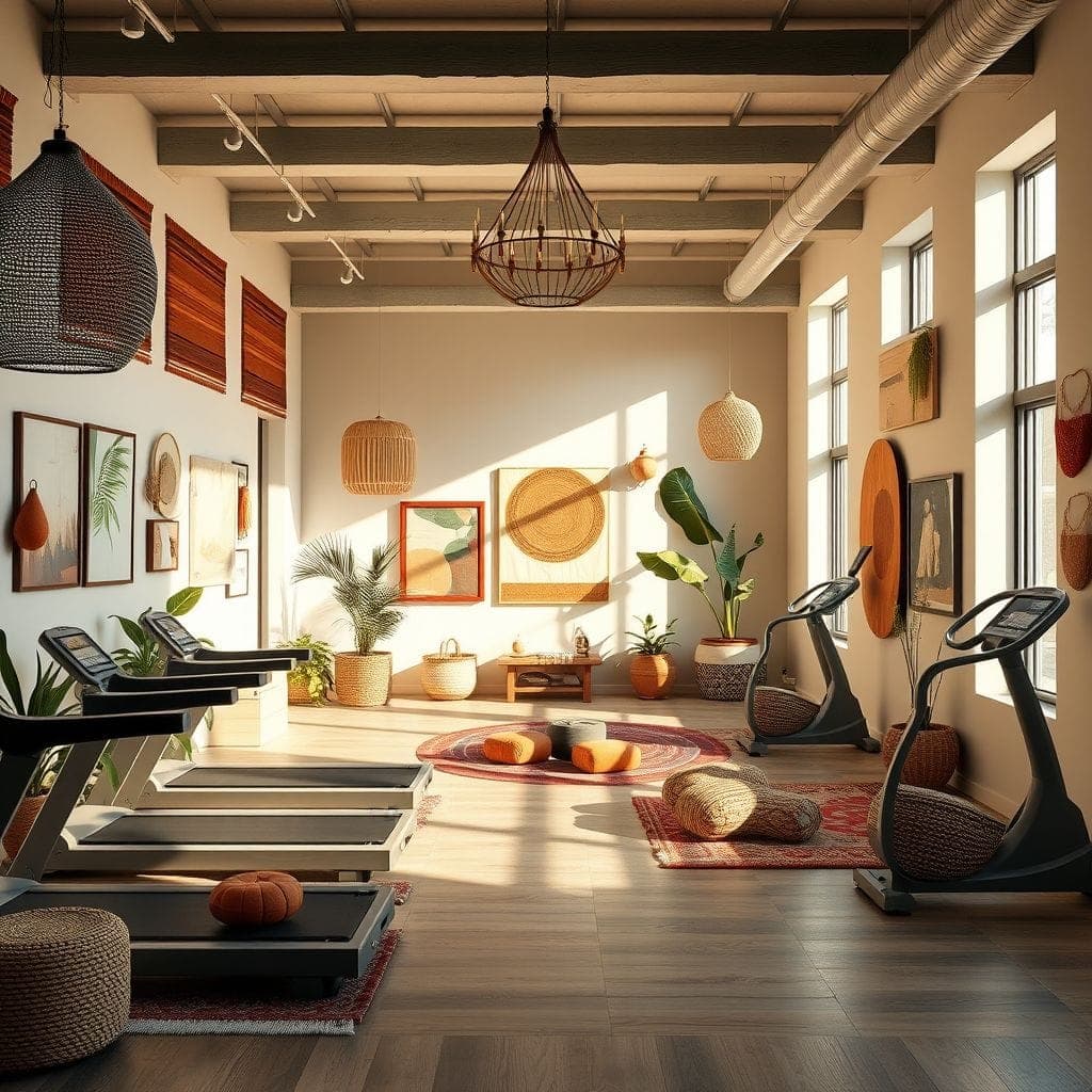 Modern Boho Gym design example 4