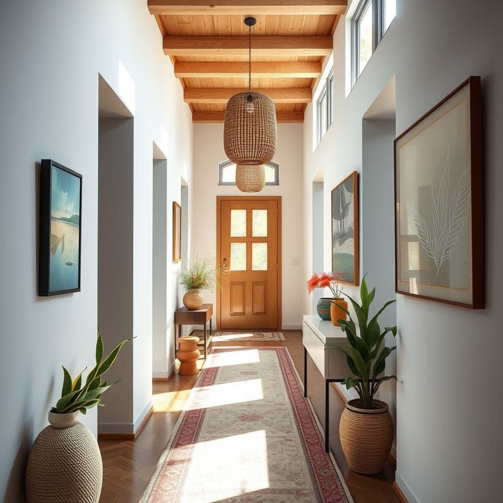 Modern Boho Hallway design example 1