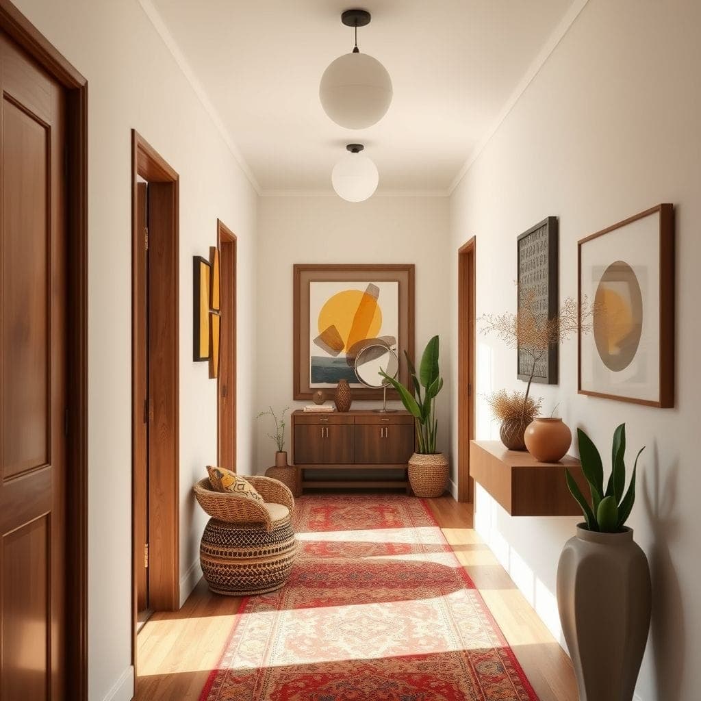 Modern Boho Hallway design example 3