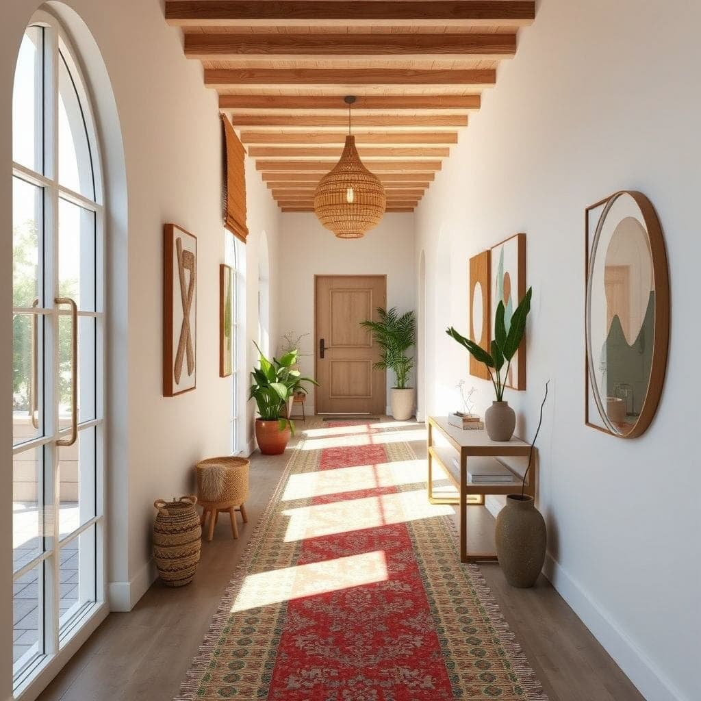 Modern Boho Hallway design example 4
