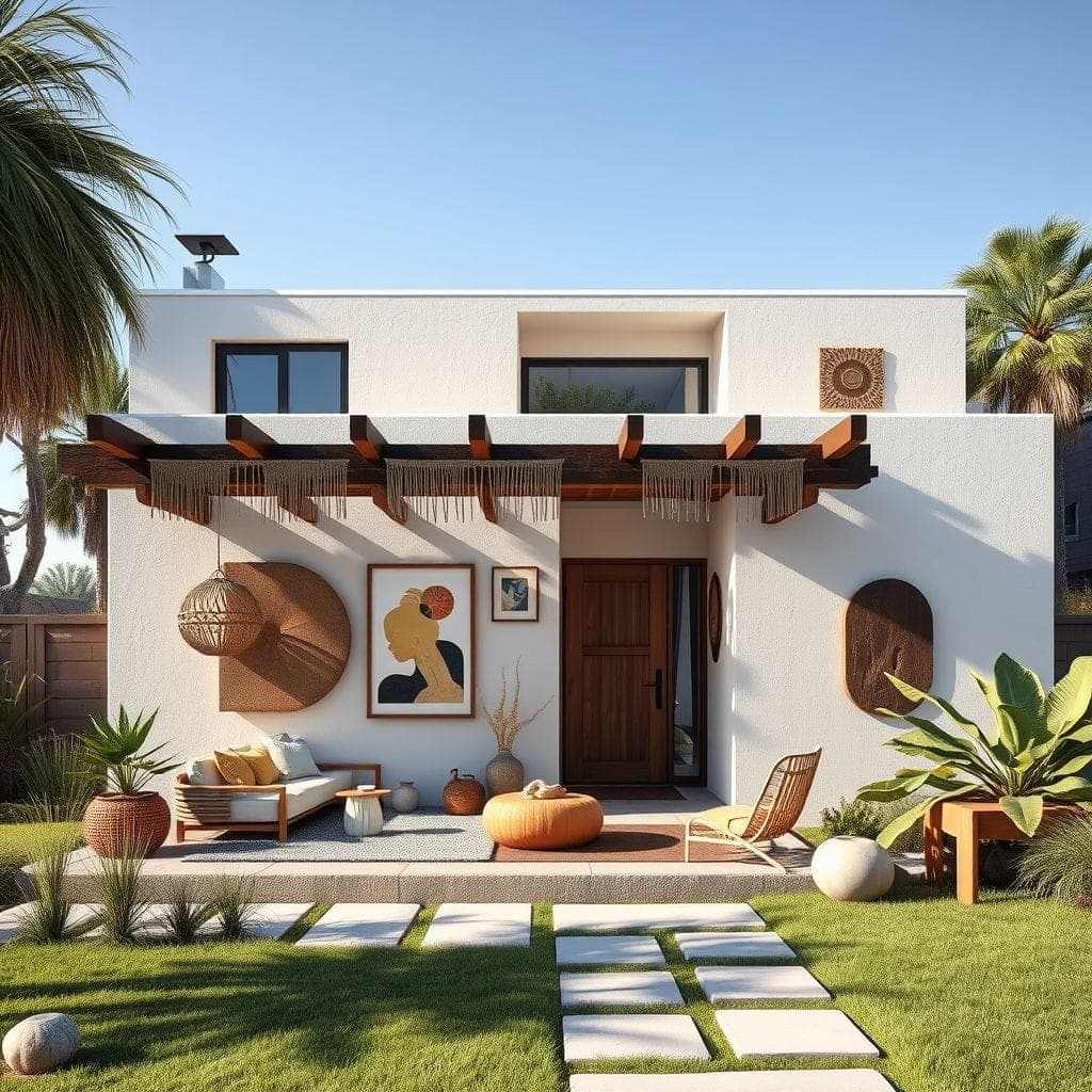 Modern Boho House Exterior design example 1
