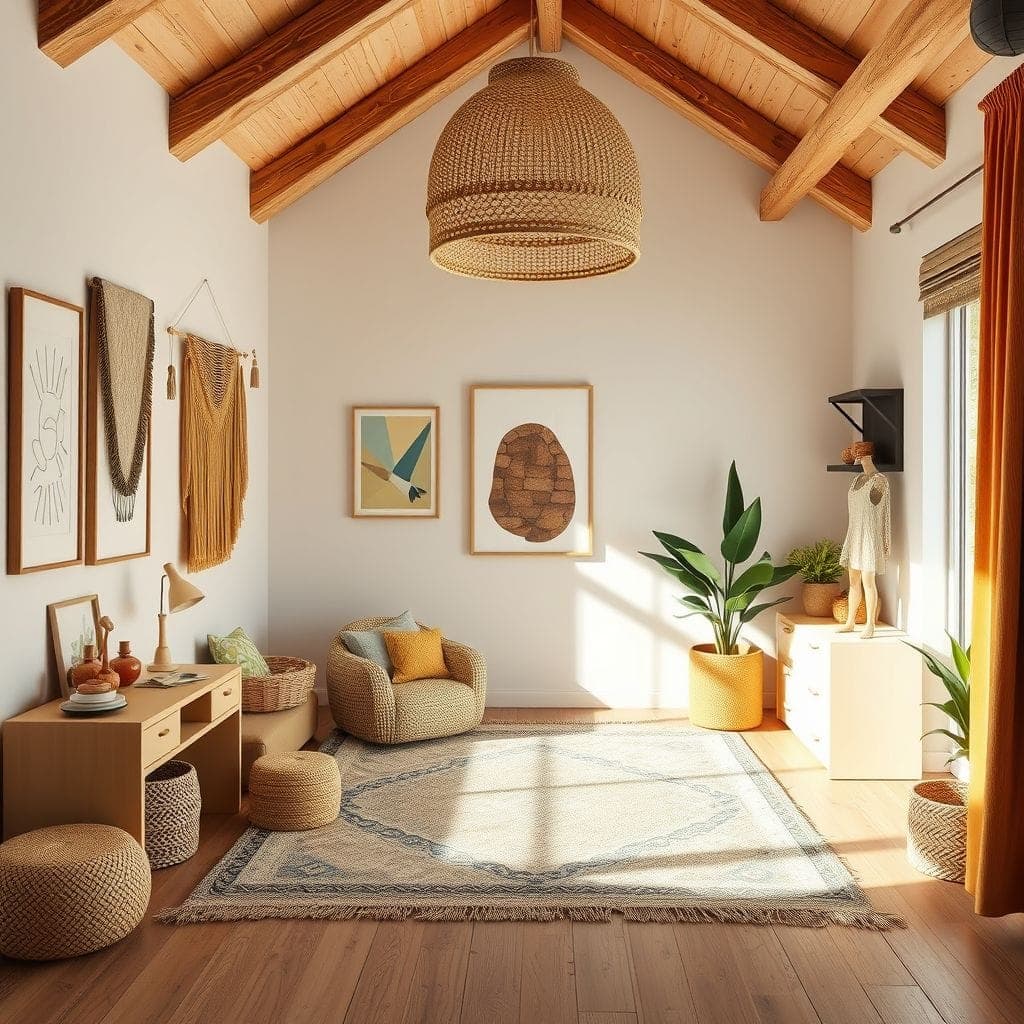 Modern Boho Kids Room design example 2