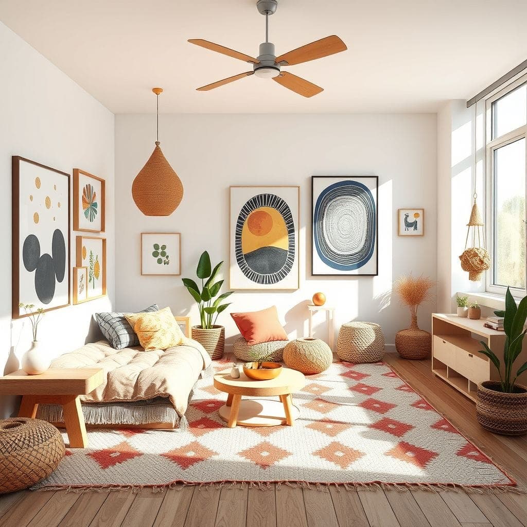 Modern Boho Kids Room design example 3