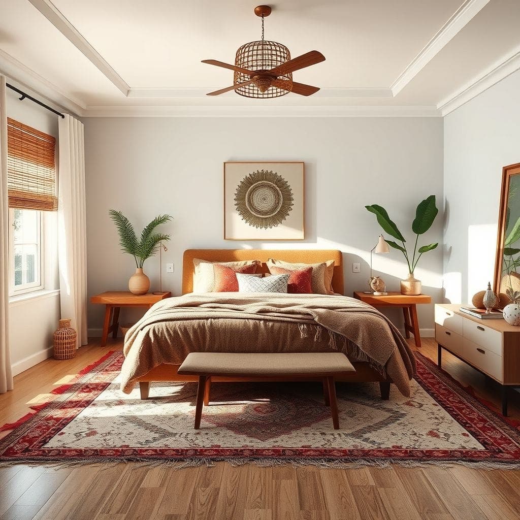 Modern Boho Master Bedroom design example 2
