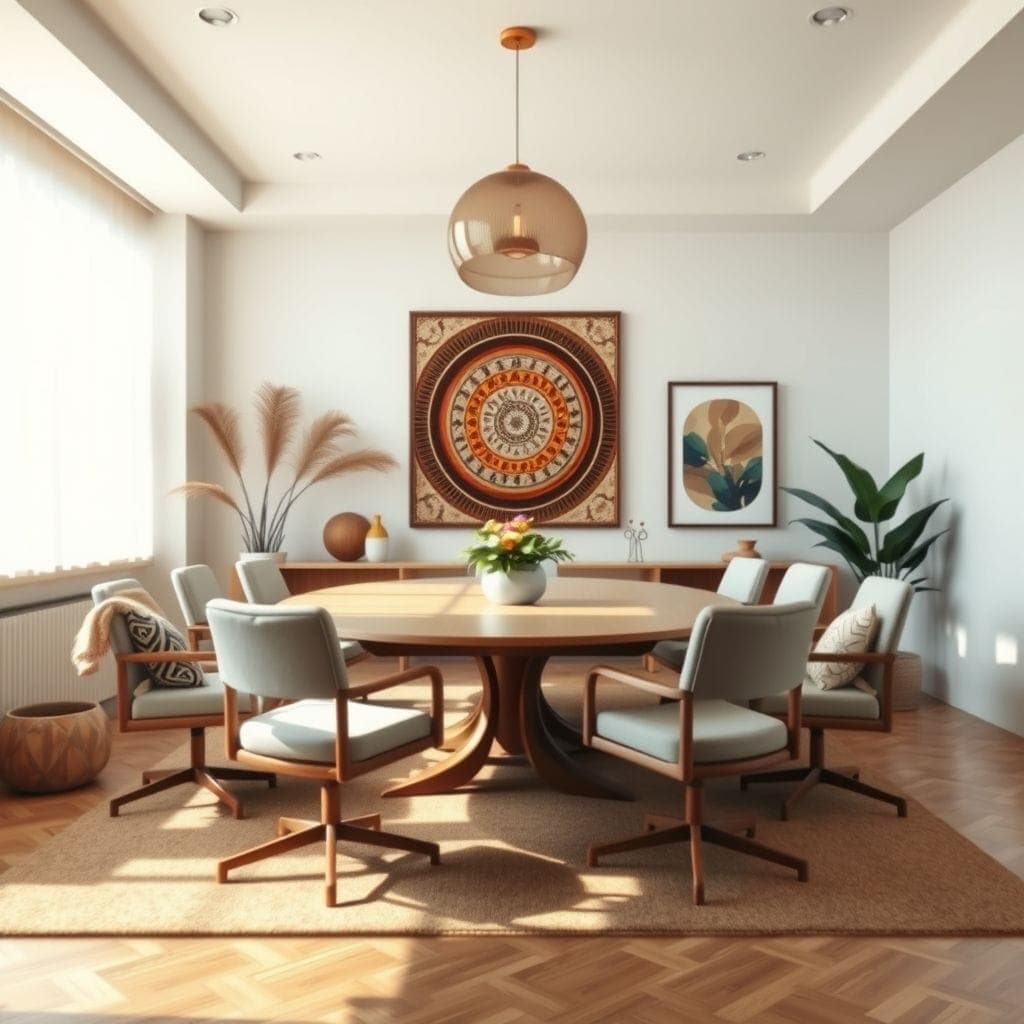 Modern Boho Meeting Room design example 3