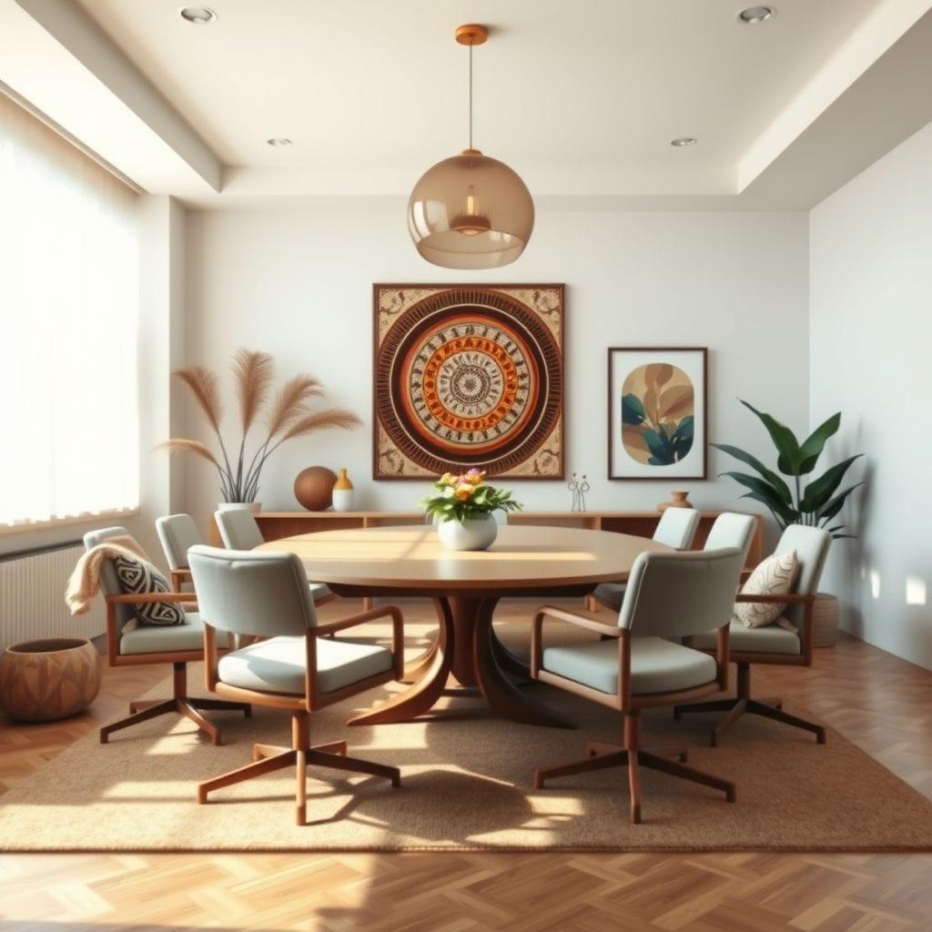 Modern Boho Meeting Room design example 3