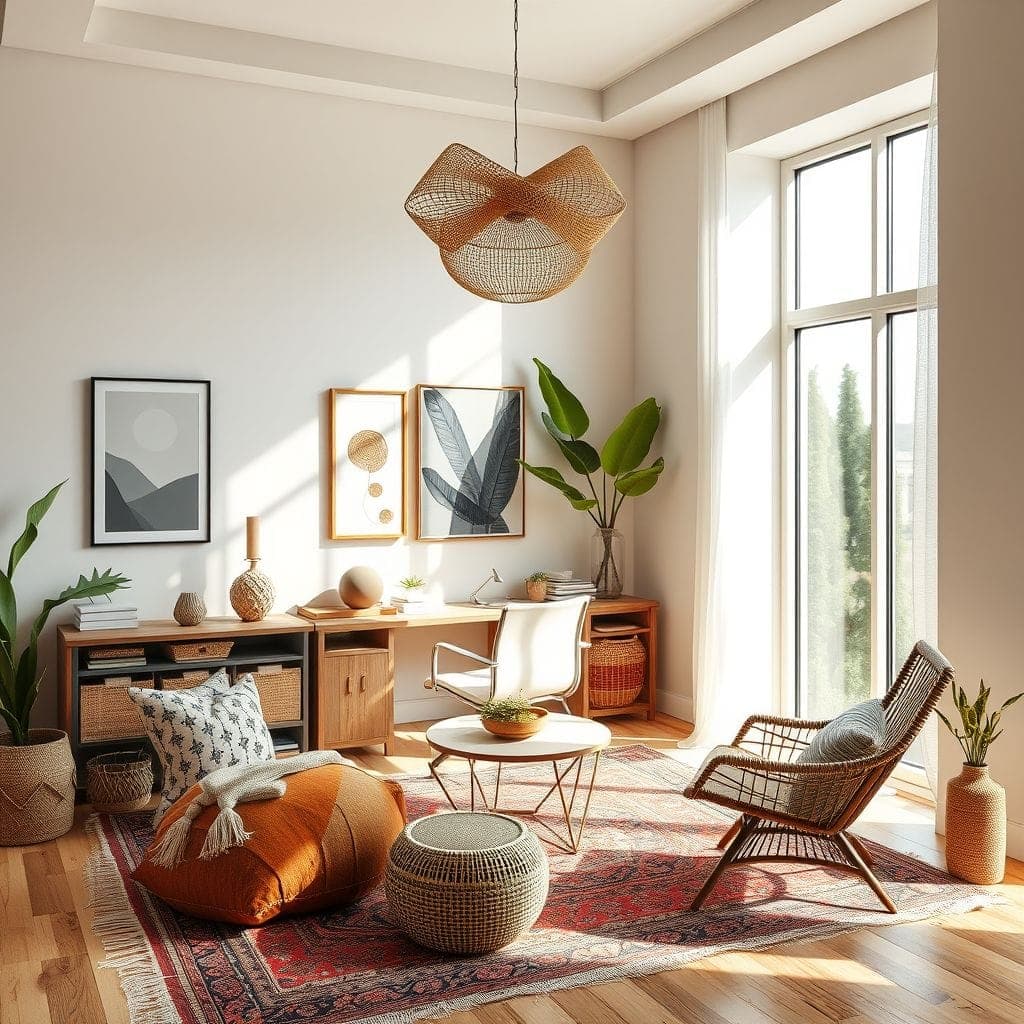 Modern Boho Office design example 2