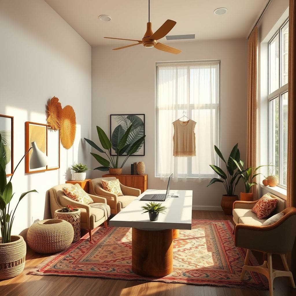 Modern Boho Office design example 3