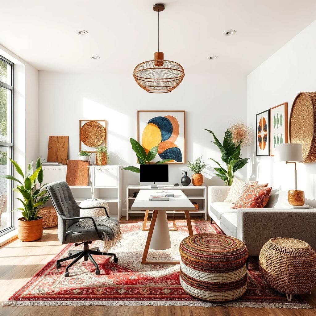 Modern Boho Office design example 4
