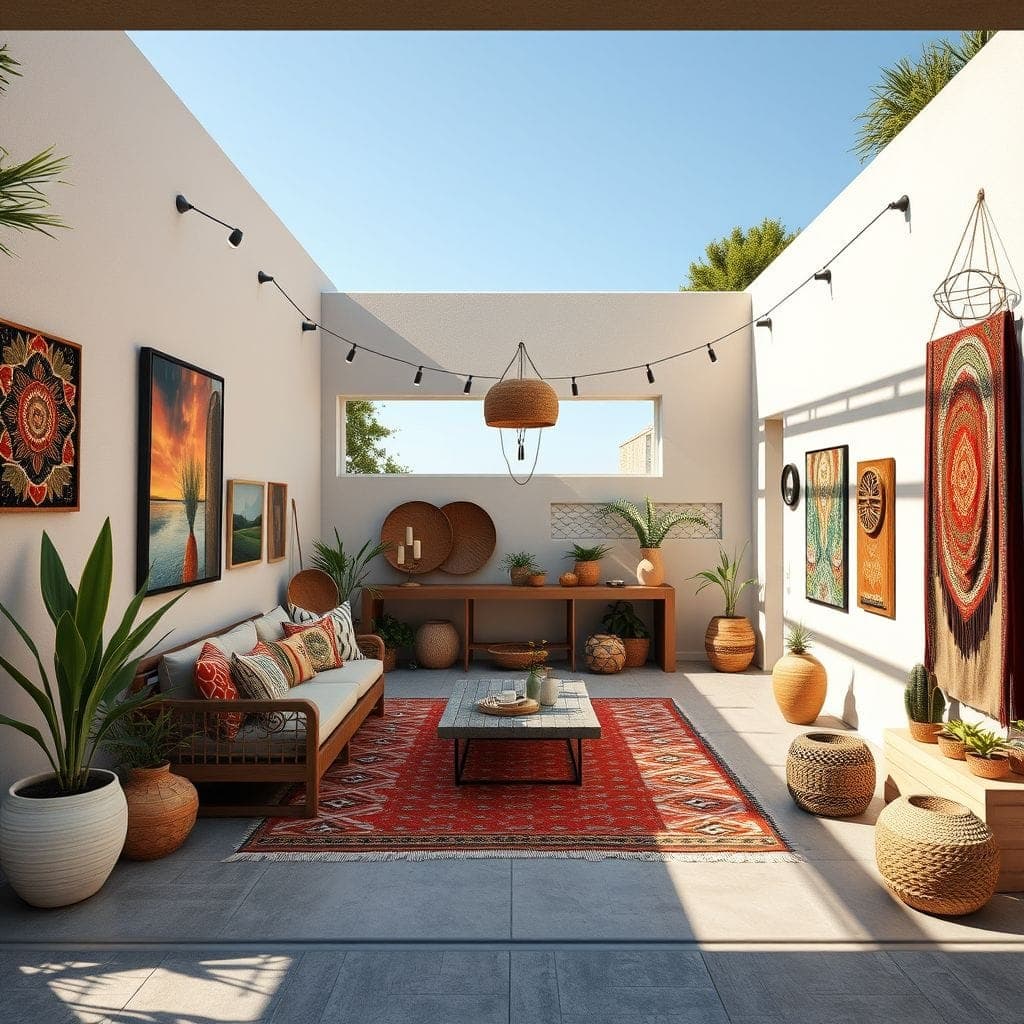 Modern Boho Outdoor Garage design example 4