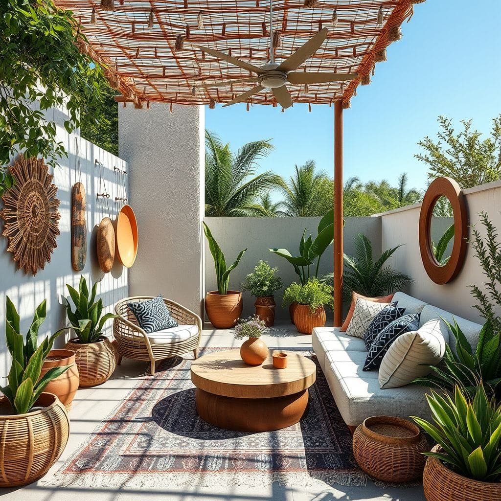 Modern Boho Outdoor Garden design example 1