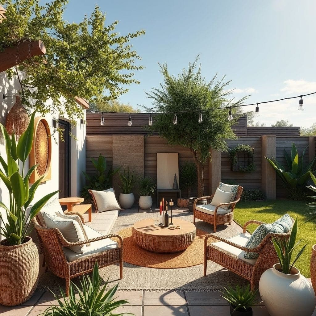 Modern Boho Outdoor Garden design example 2