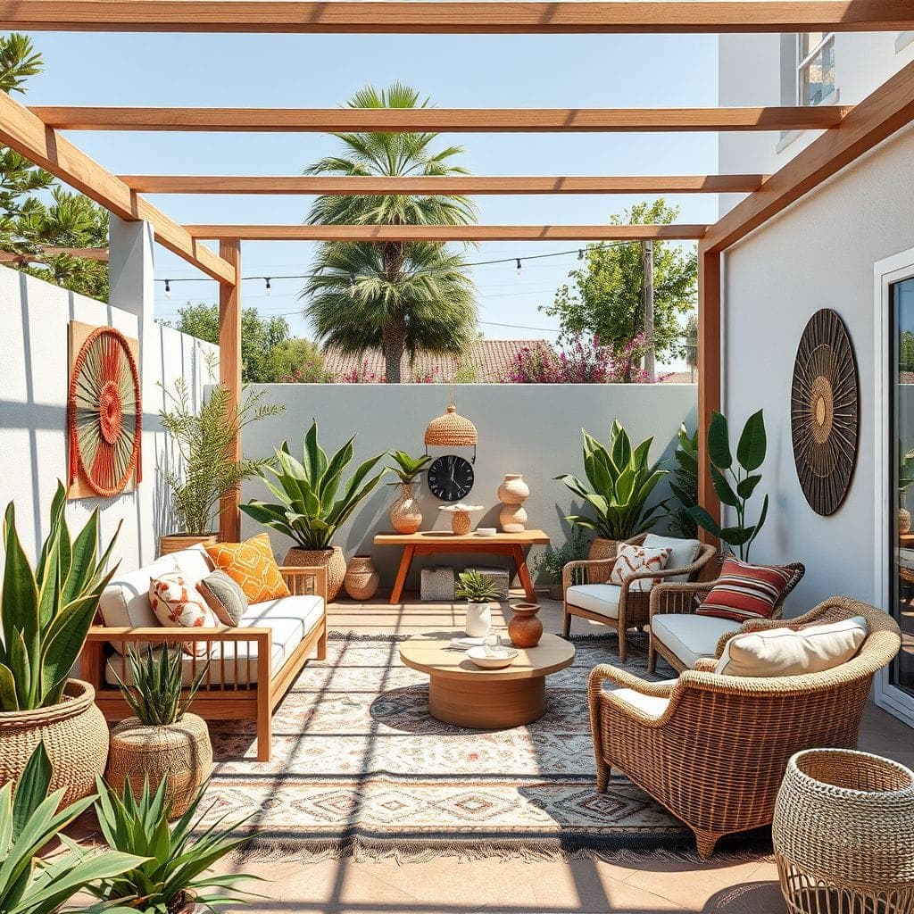 Modern Boho Outdoor Garden design example 3