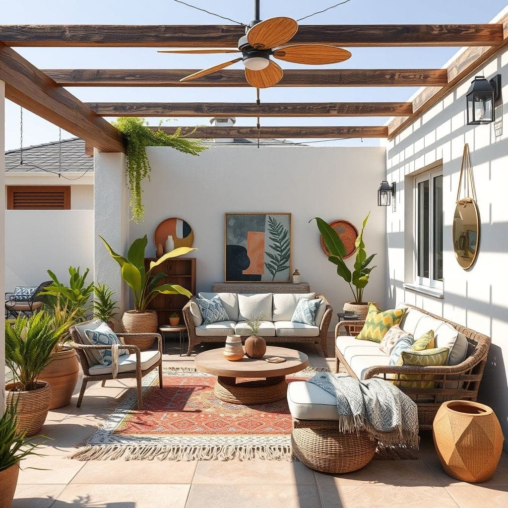 Modern Boho Outdoor Patio design example 2