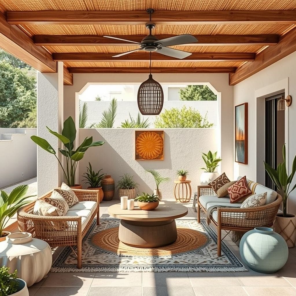 Modern Boho Outdoor Patio design example 3
