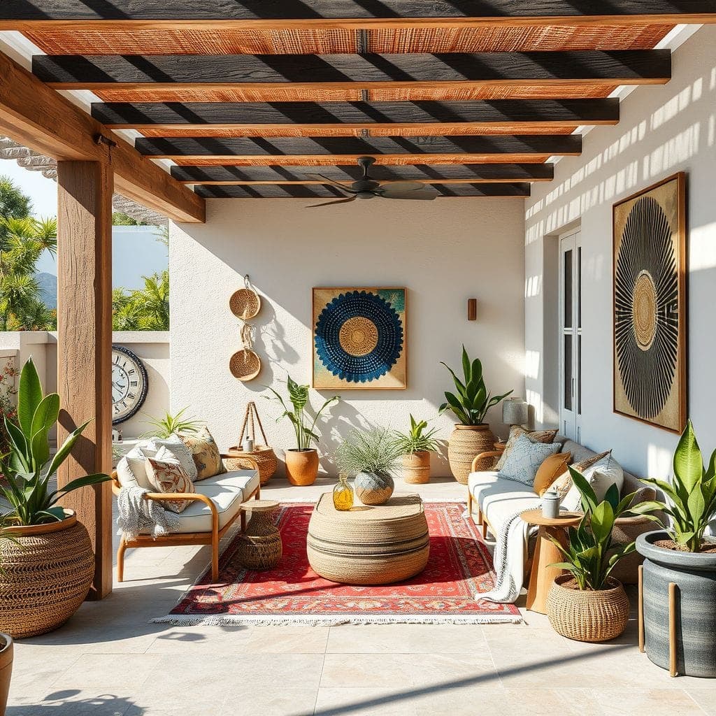Modern Boho Outdoor Patio design example 4