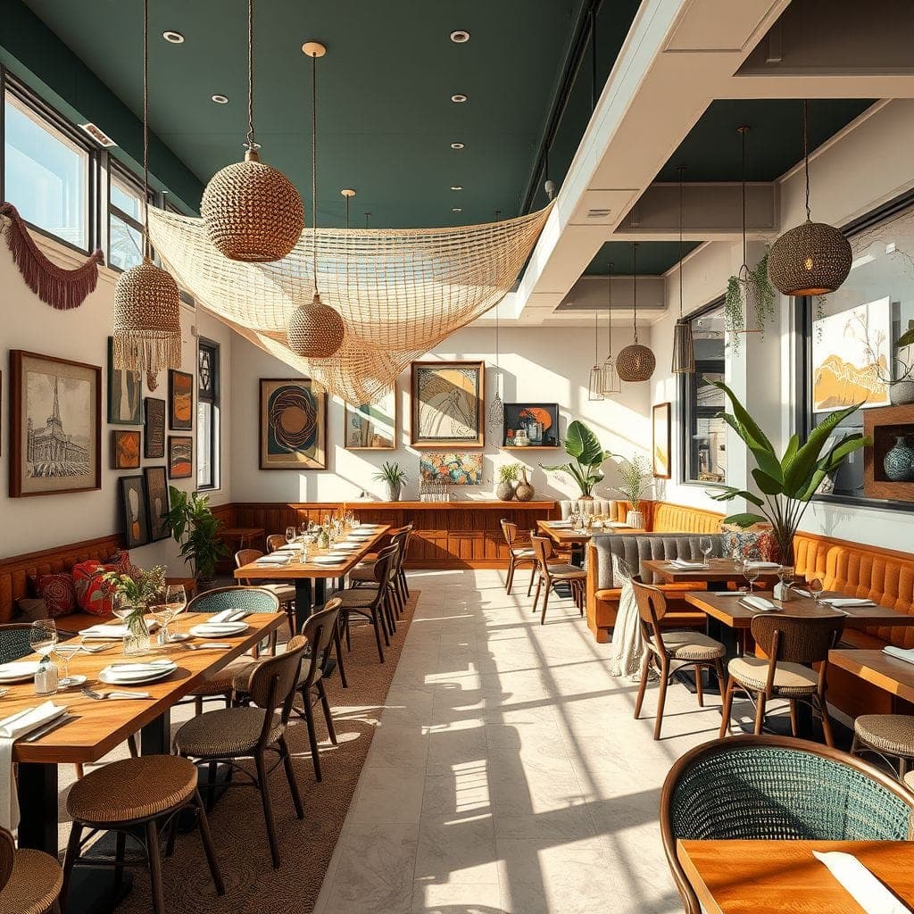 Modern Boho Restaurant design example 2