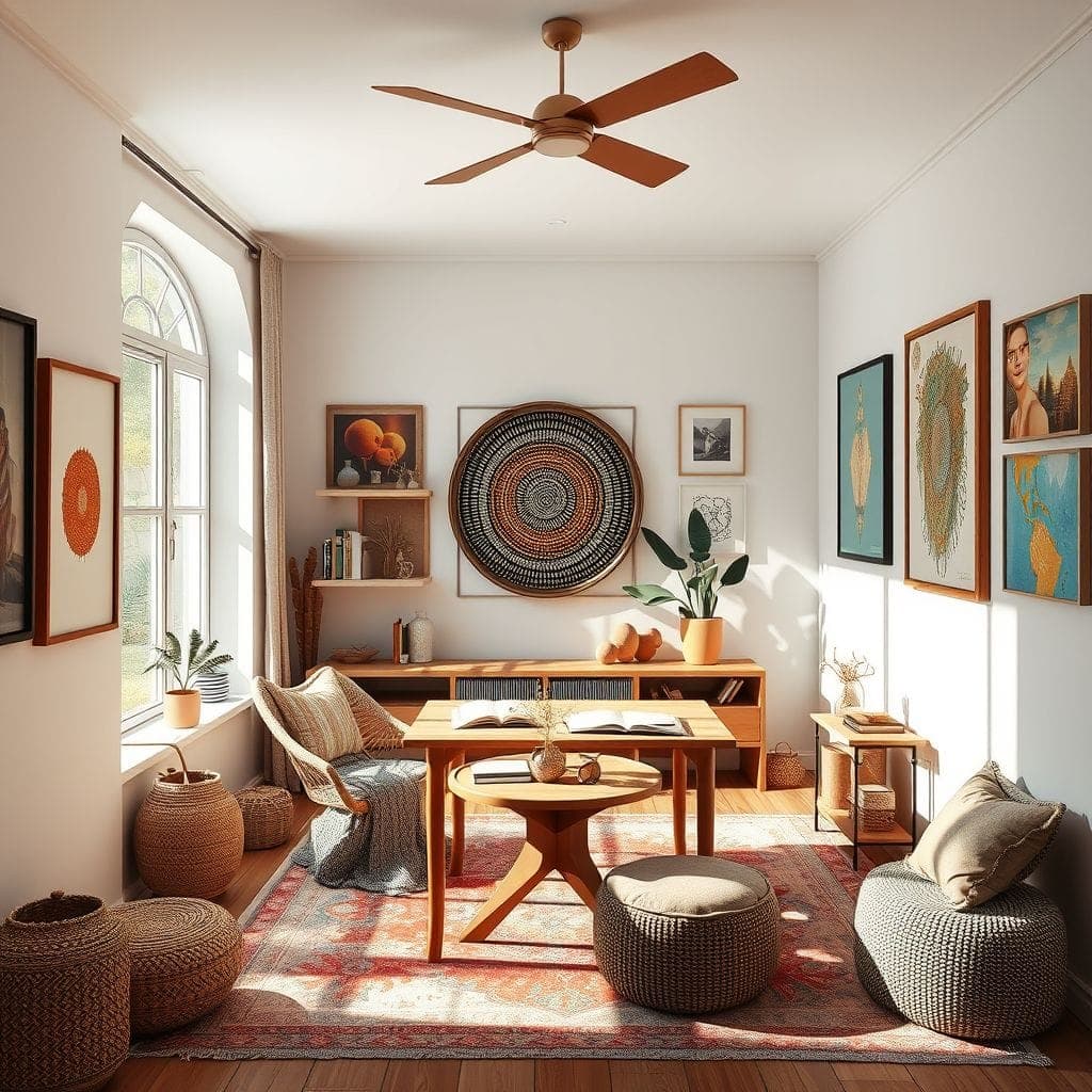 Modern Boho Study Room design example 4
