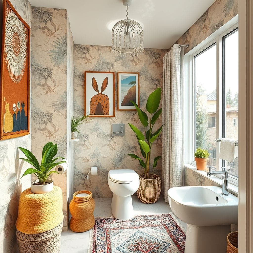 Modern Boho Toilet design example 3