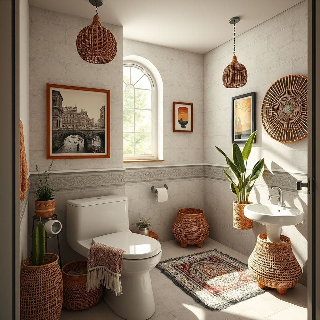 Modern Boho Toilet design example 4