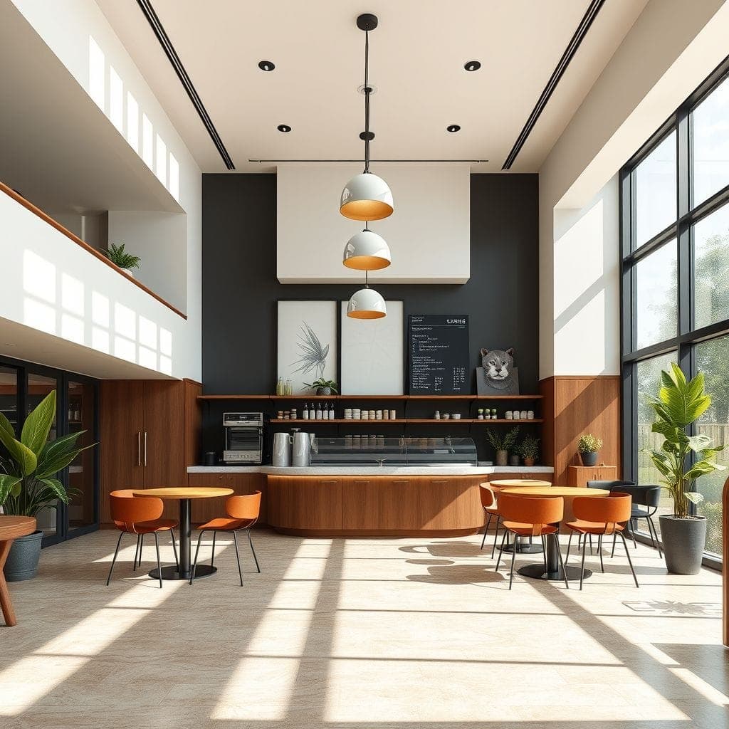 Modern Coffee Shop design example 1