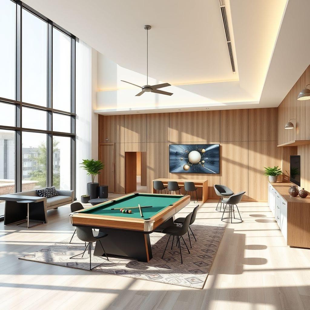 Modern Game Room design example 1