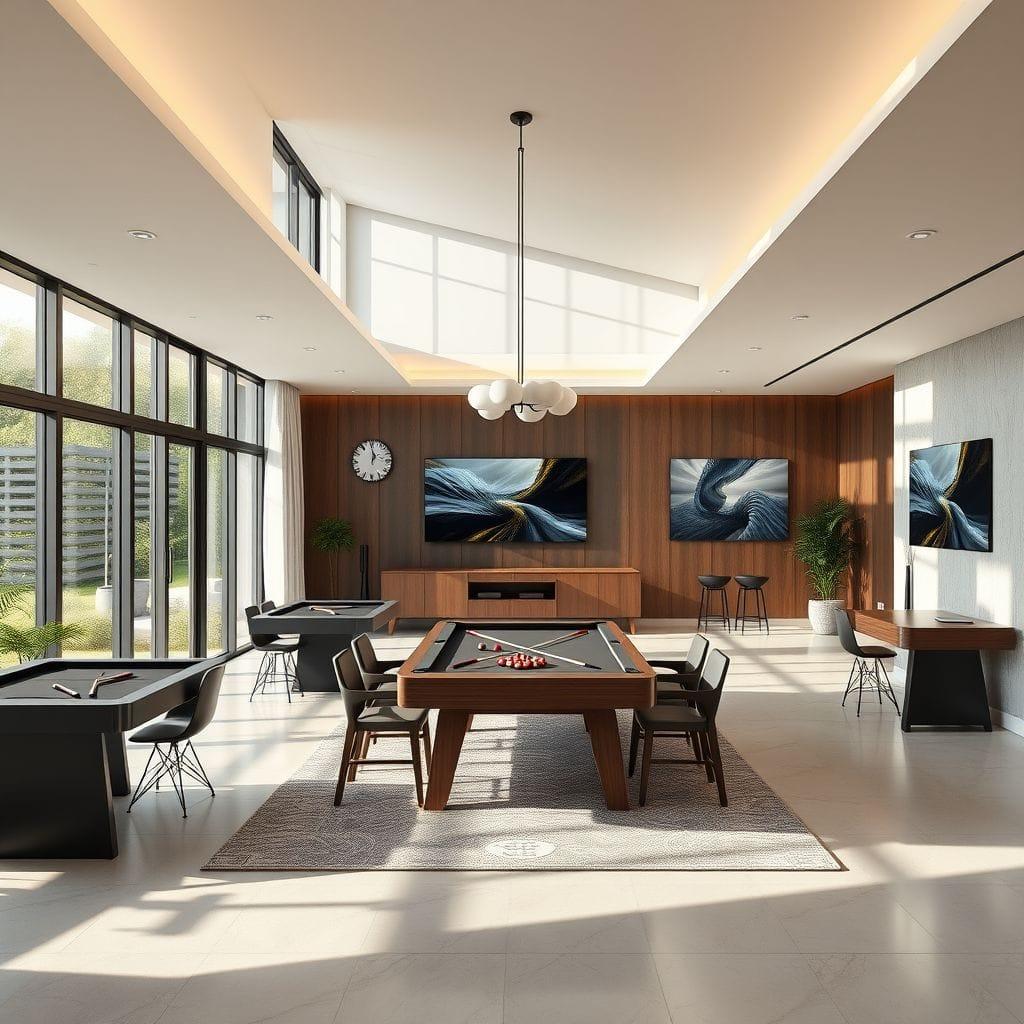 Modern Game Room design example 2