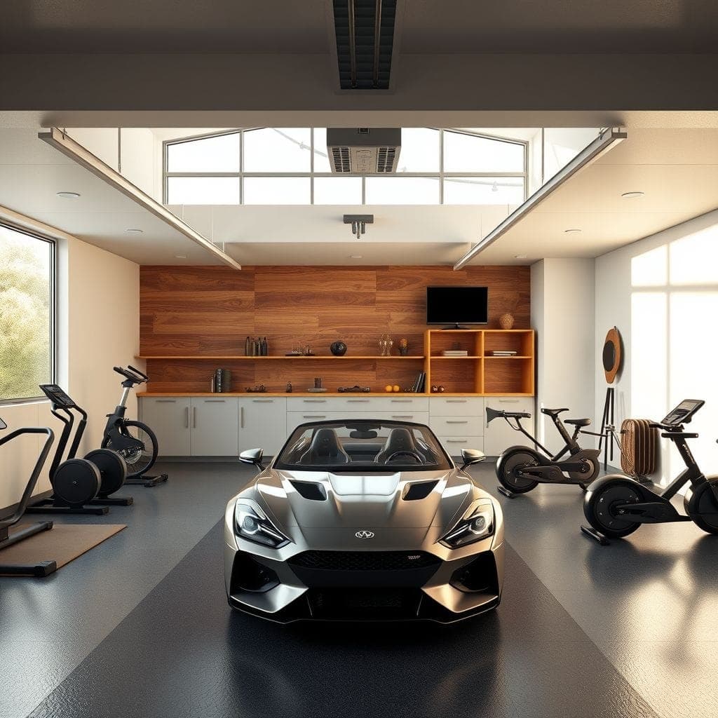 Modern Garage Gym design example 3