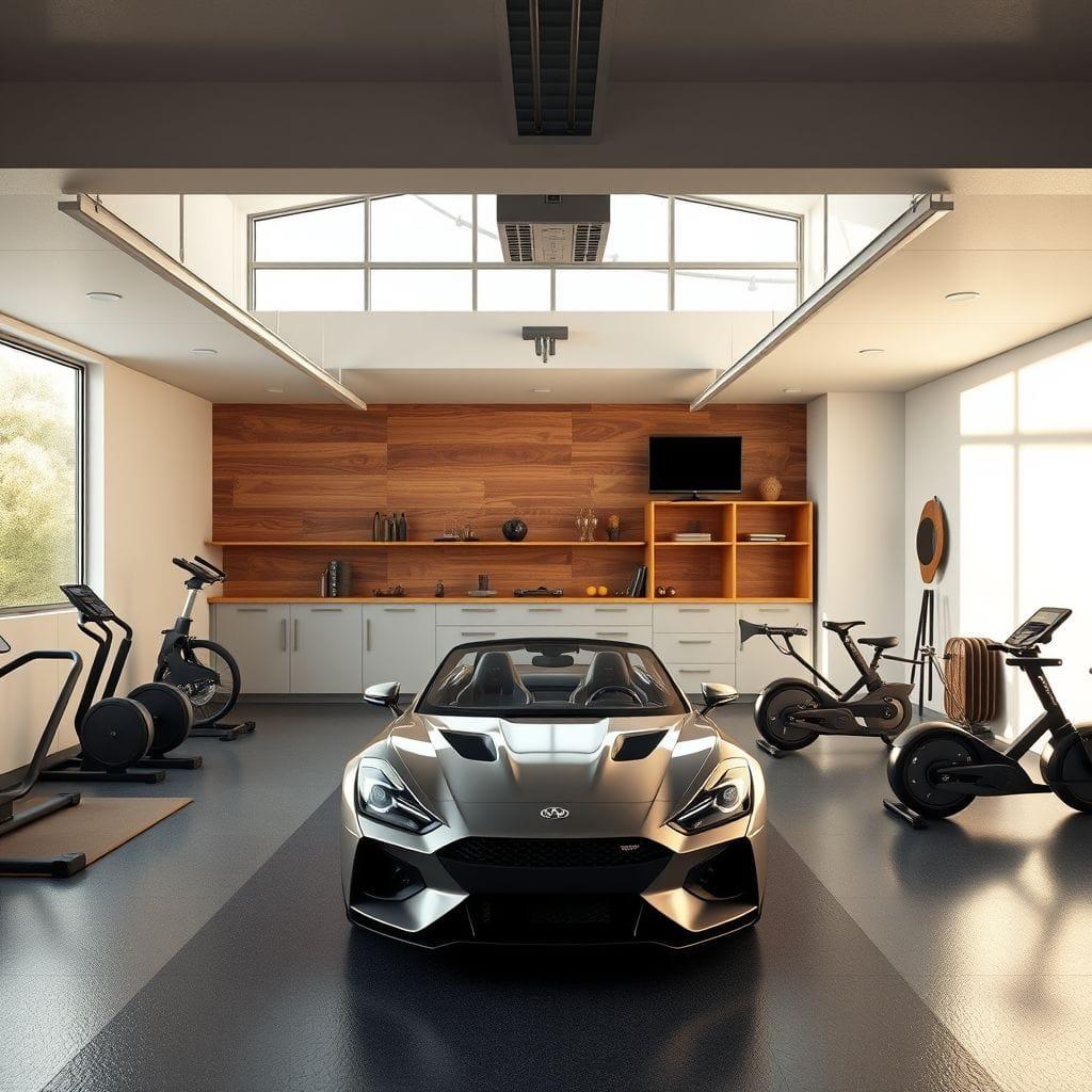 Modern Garage Gym design example 3