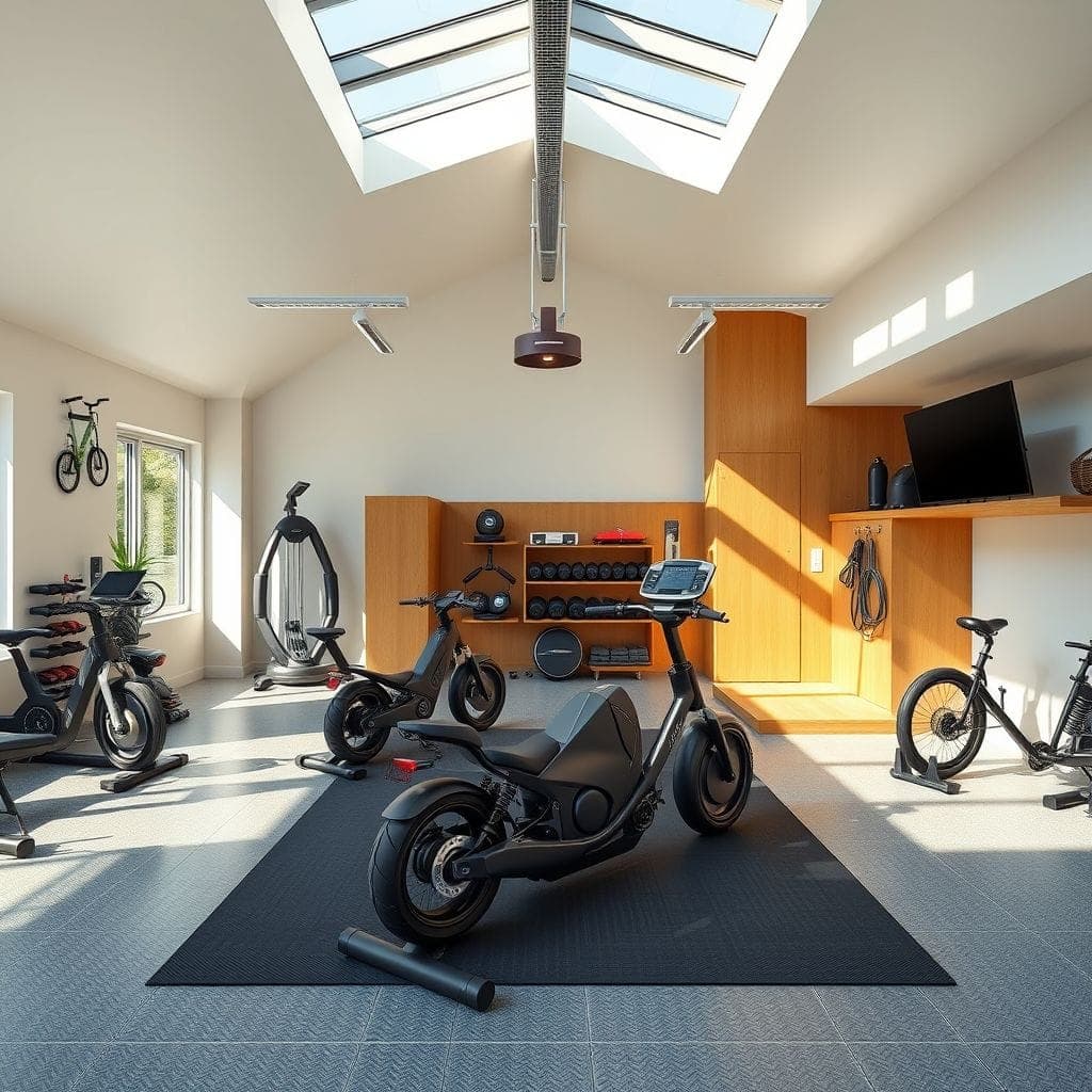 Modern Garage Gym design example 4