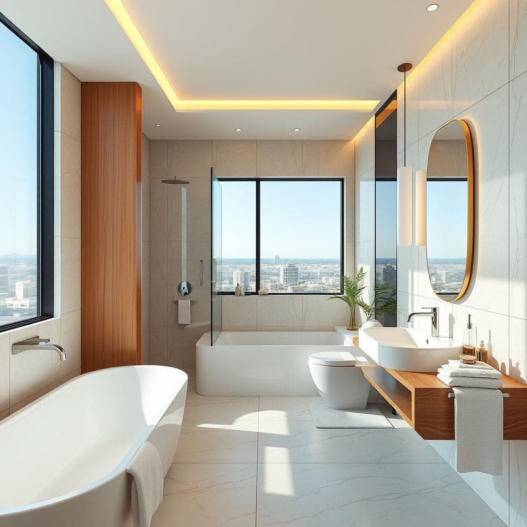 Modern Hotel Bathroom design example 1