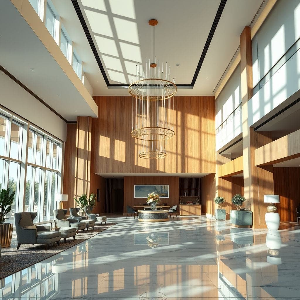 Modern Hotel Lobby design example 1