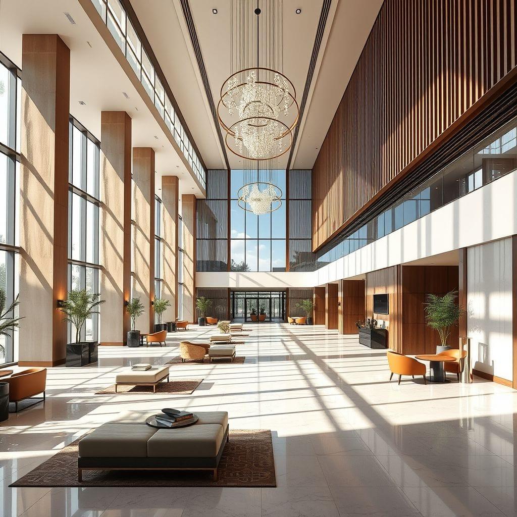 Modern Hotel Lobby design example 2