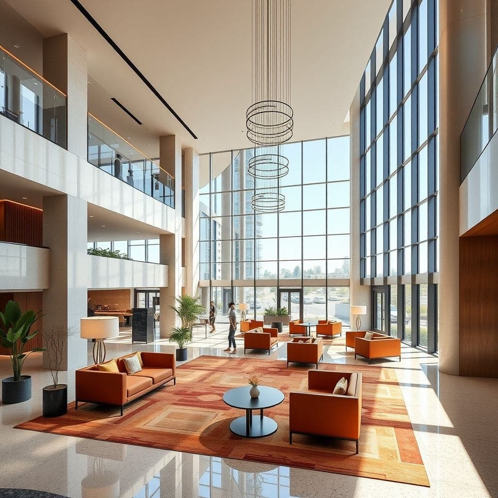 Modern Hotel Lobby design example 3