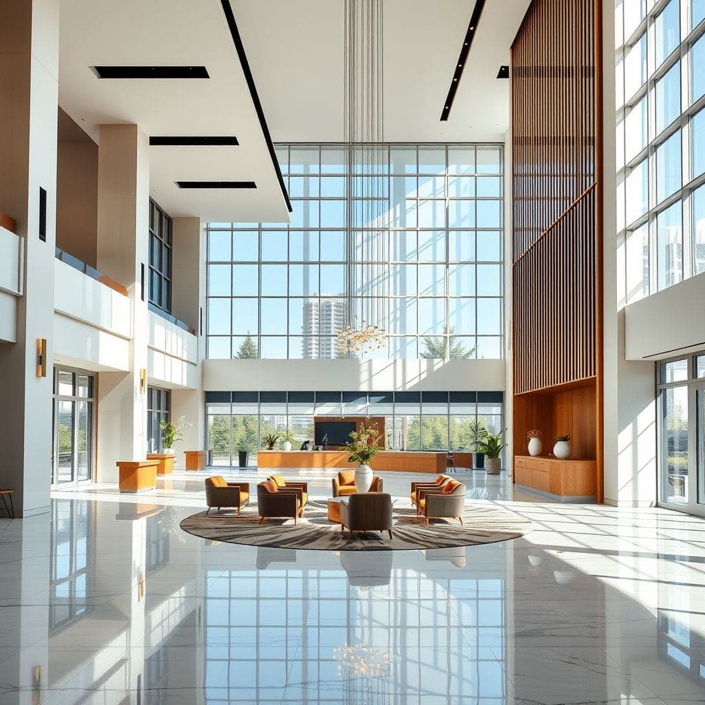 Modern Hotel Lobby design example 4