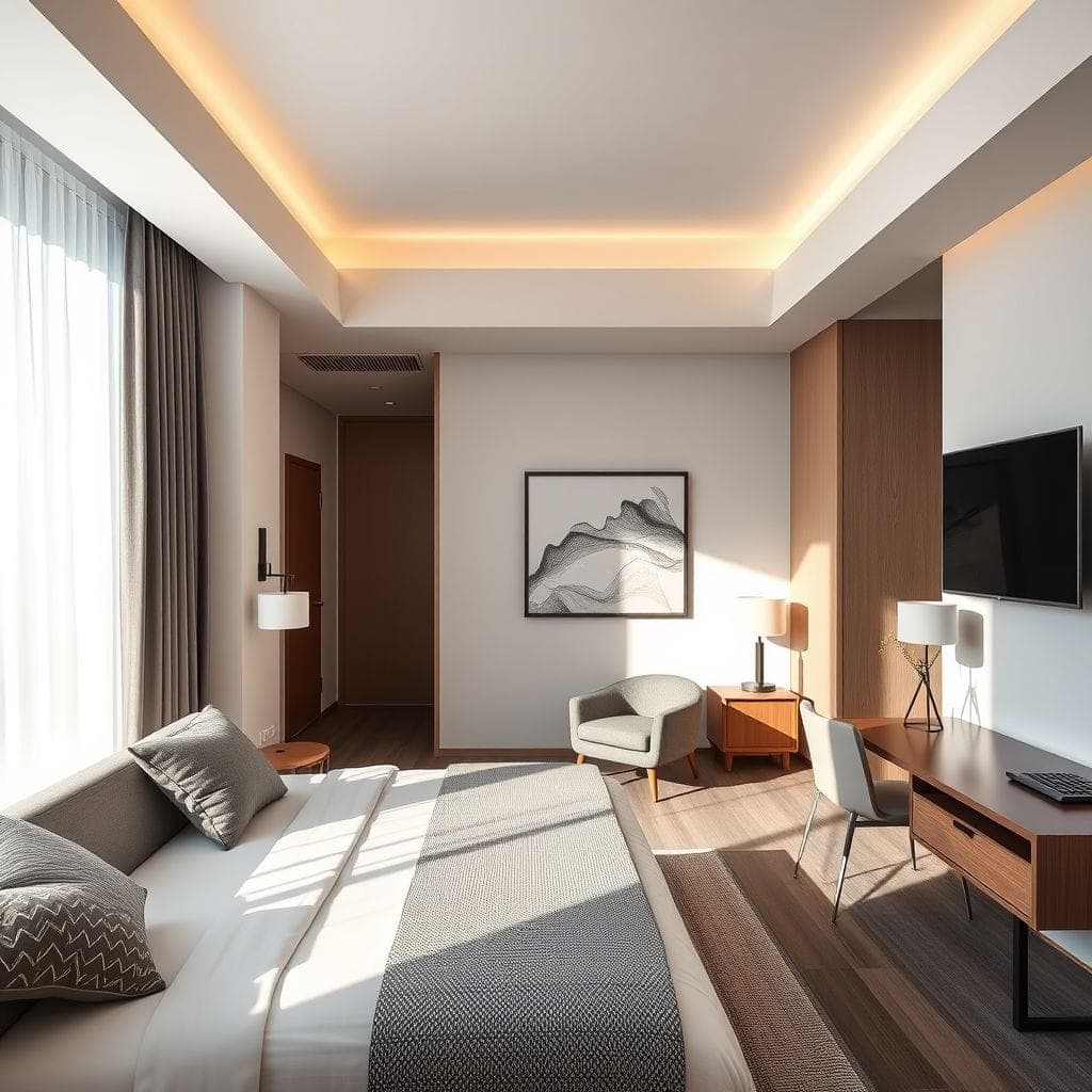 Modern Hotel Room design example 2