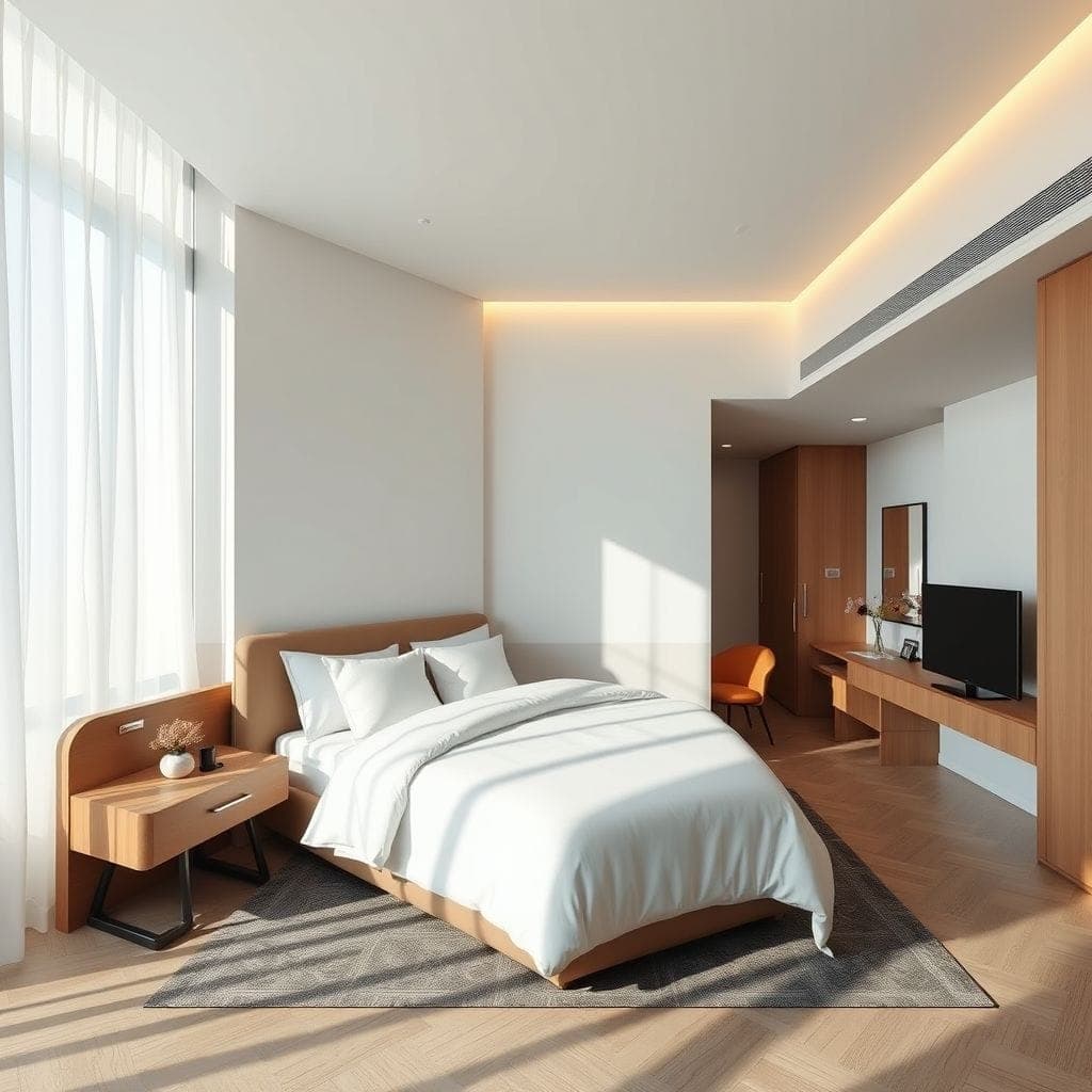 Modern Hotel Room design example 3
