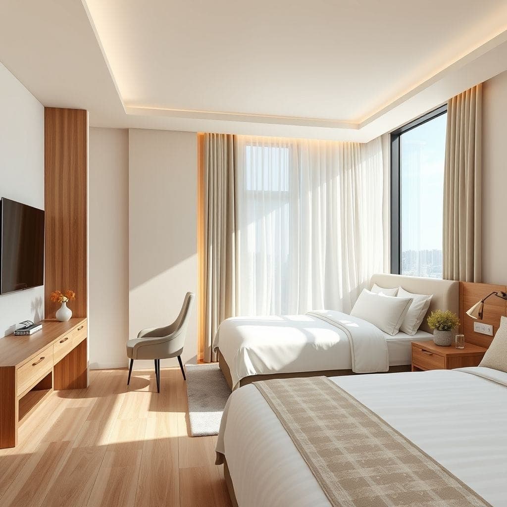 Modern Hotel Room design example 4