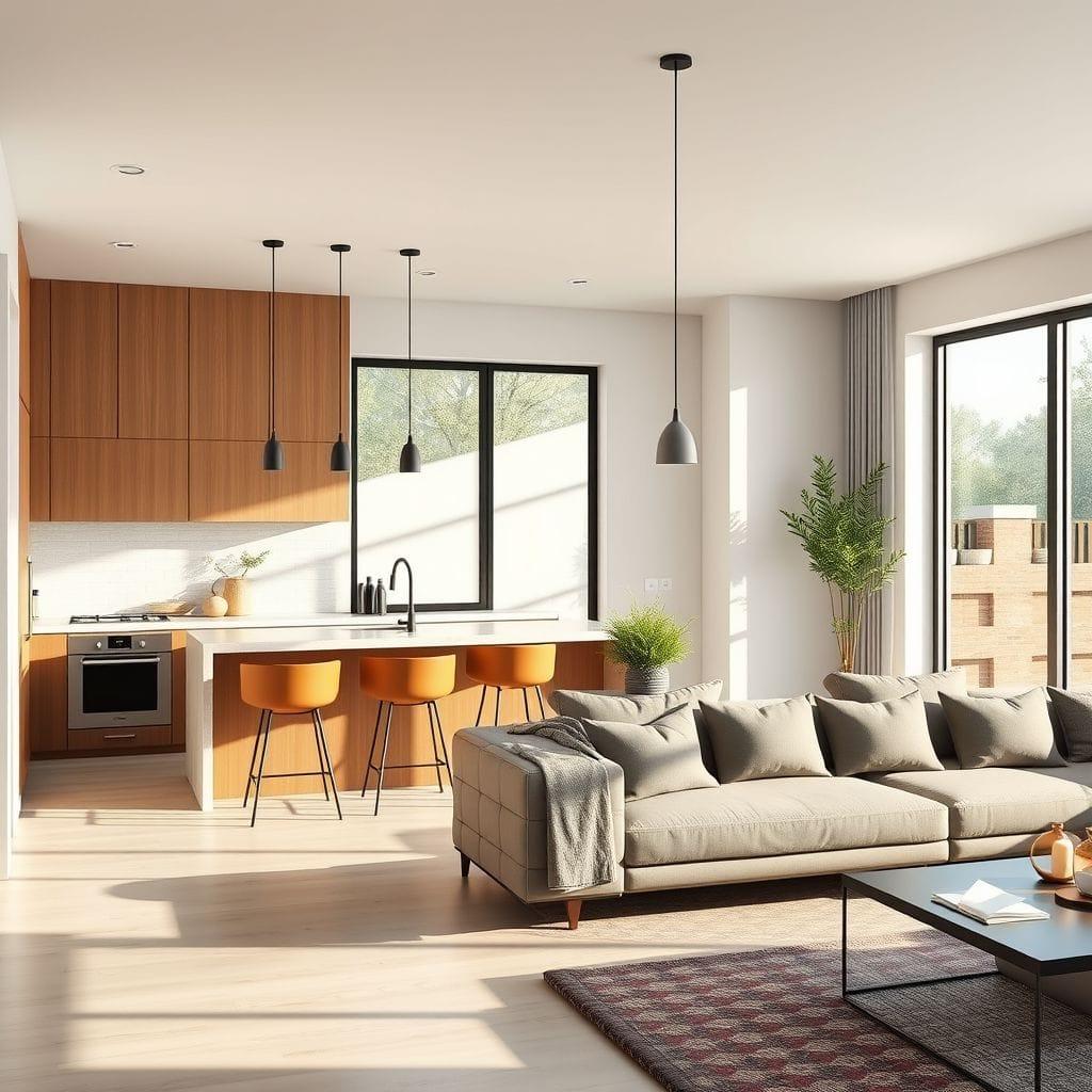 Modern Kitchen Living Combo design example 3