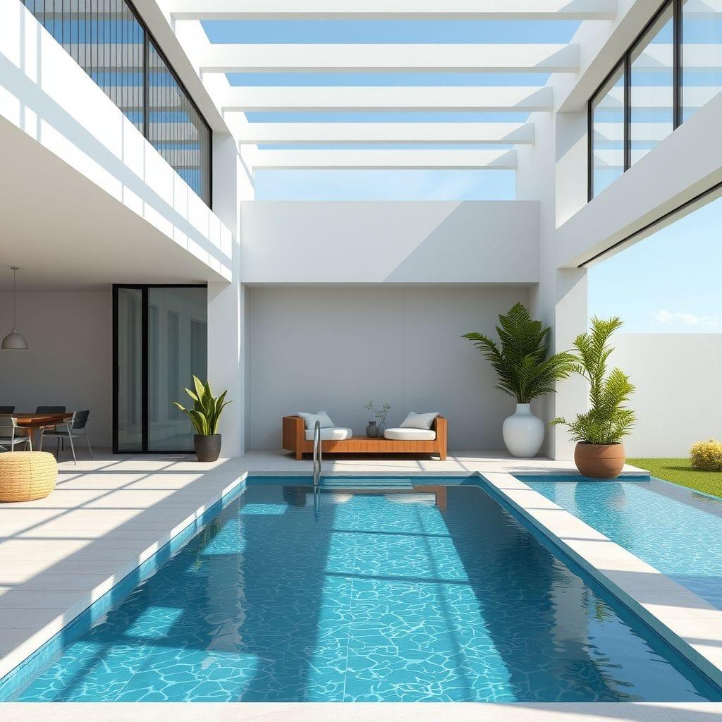 Modern Outdoor Pool Area design example 2